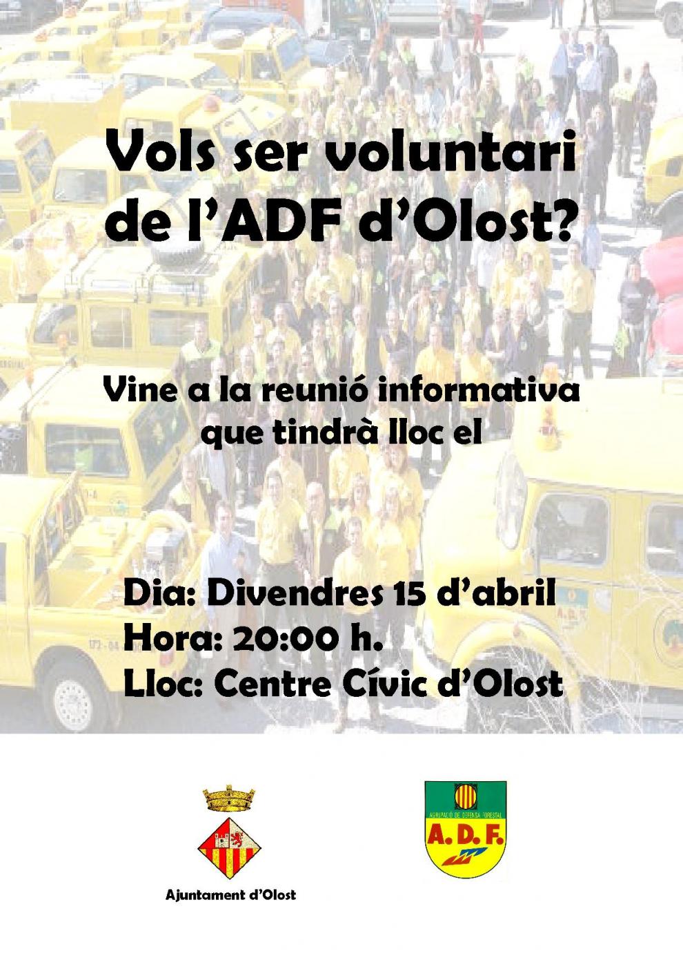Vols ser voluntari/ària de l'ADF d'Olost?